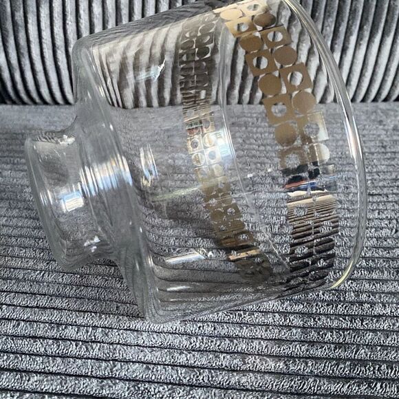 Vintage MCM PYREX Glass Cheese Dome Cloche Clear Circles Squares - Picture 2 of 6